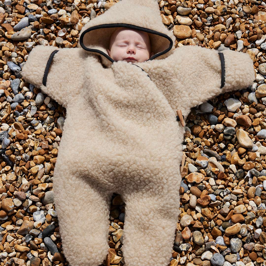 Binibamba X Organic Zoo Merino Snugglesuit - Peanut-Pramsuits-0-6m- | Natural Baby Shower