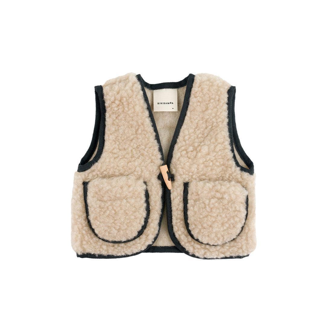 Binibamba X Organic Zoo Merino Snugglevest - Peanut-Tops-0-6m- | Natural Baby Shower