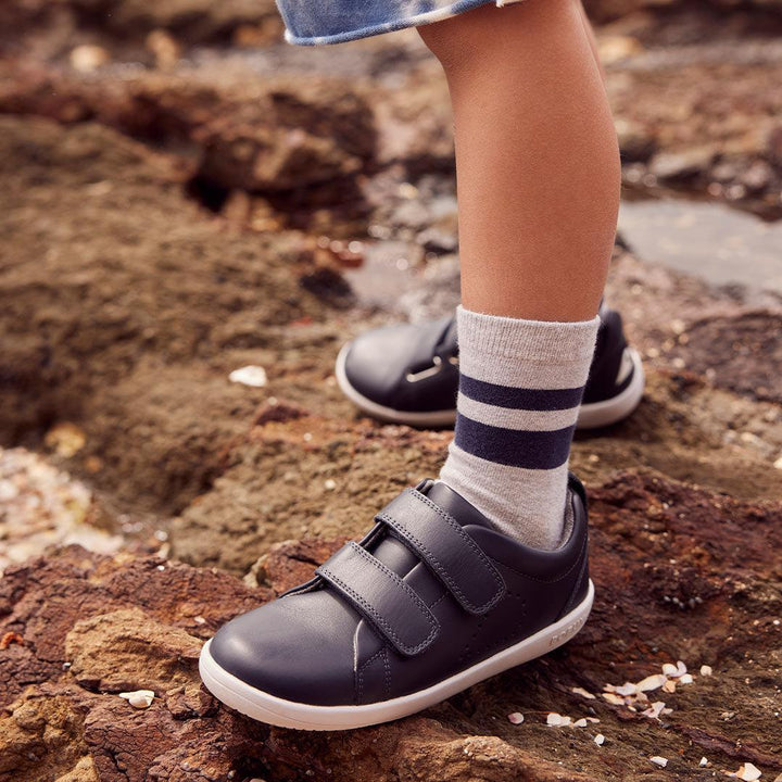 Bobux Step Up Grass Court - Navy-Trainers-Navy-19 | Natural Baby Shower