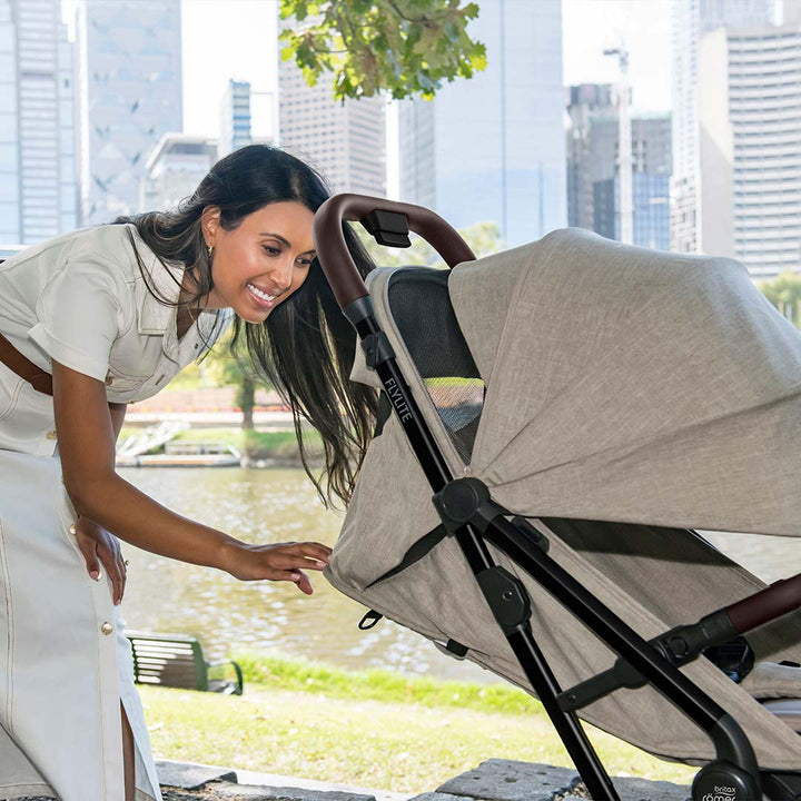 Britax Römer FLYLITE Compact Stroller - Teak-Strollers-Teak- | Natural Baby Shower