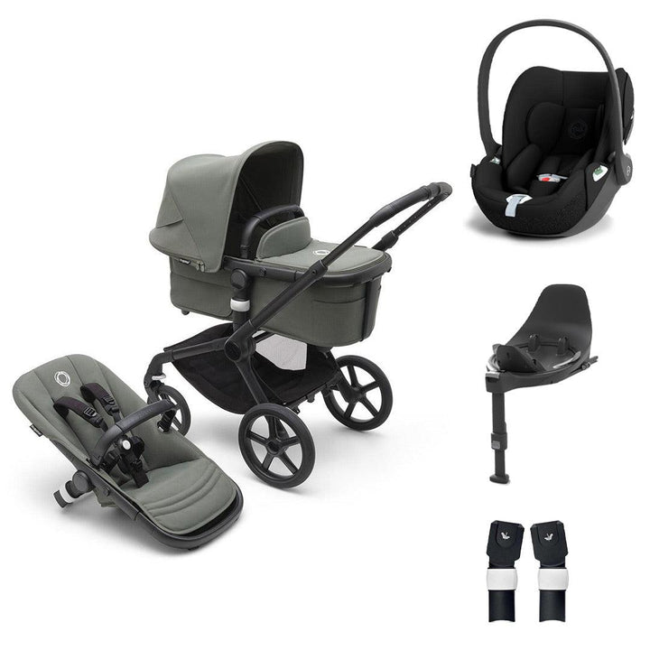 Bugaboo Fox 5 Complete Pushchair + Cloud T Travel System - Forest Green-Travel Systems-Base T- | Natural Baby Shower