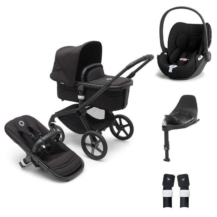 Bugaboo Fox 5 Complete Pushchair + Cloud T Travel System - Midnight Black-Travel Systems-Base T- | Natural Baby Shower