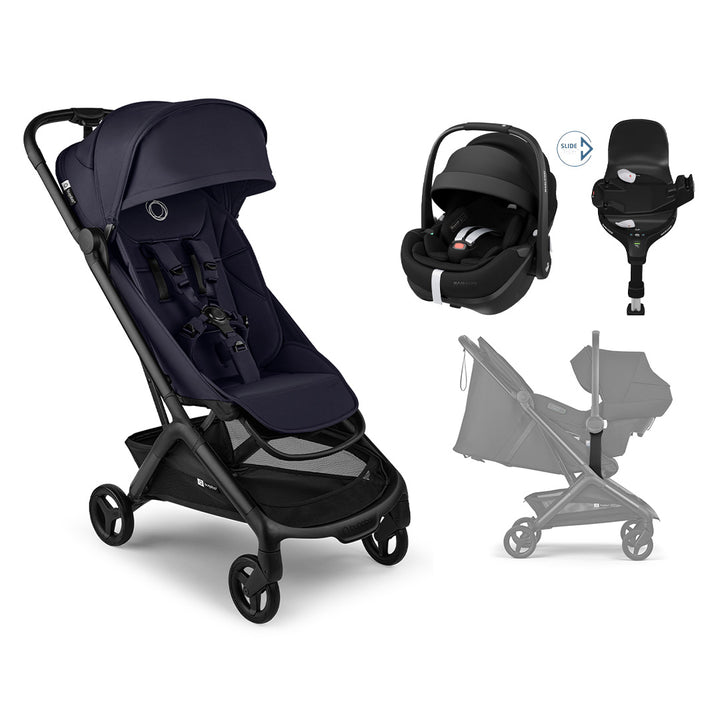 Bugaboo Butterfly 2 | Maxi Cosi Travel System-Travel Systems-Deep Indigo-Pebble 360 Pro 2 | Natural Baby Shower