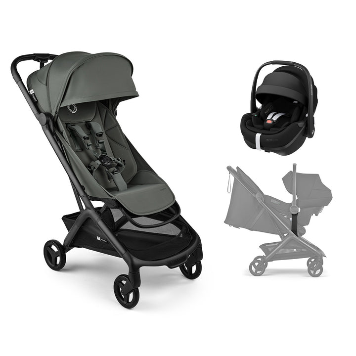 Bugaboo Butterfly 2 | Maxi Cosi Travel System-Travel Systems-Forest Green-Pebble 360 Pro 2 | Natural Baby Shower