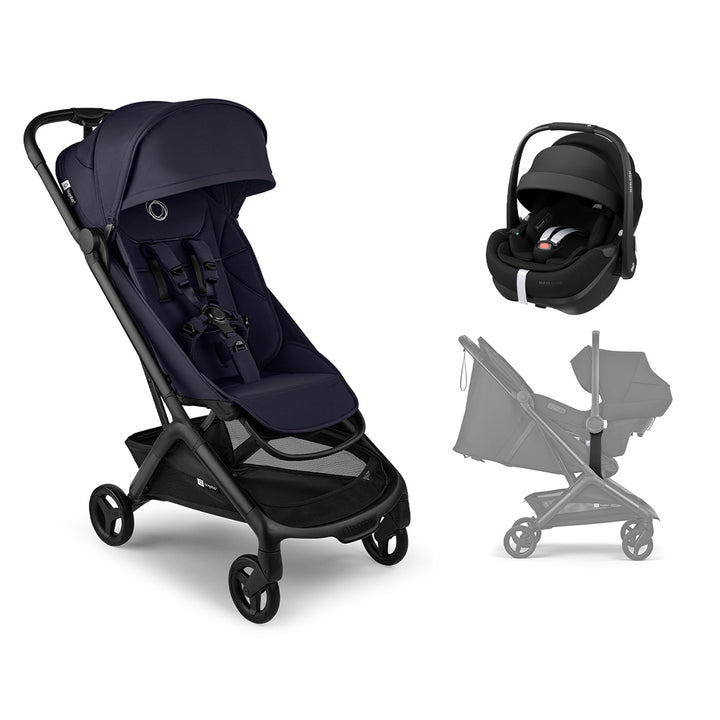 Bugaboo Butterfly 2 | Maxi Cosi Travel System-Travel Systems-Deep Indigo-Pebble 360 Pro 2 | Natural Baby Shower