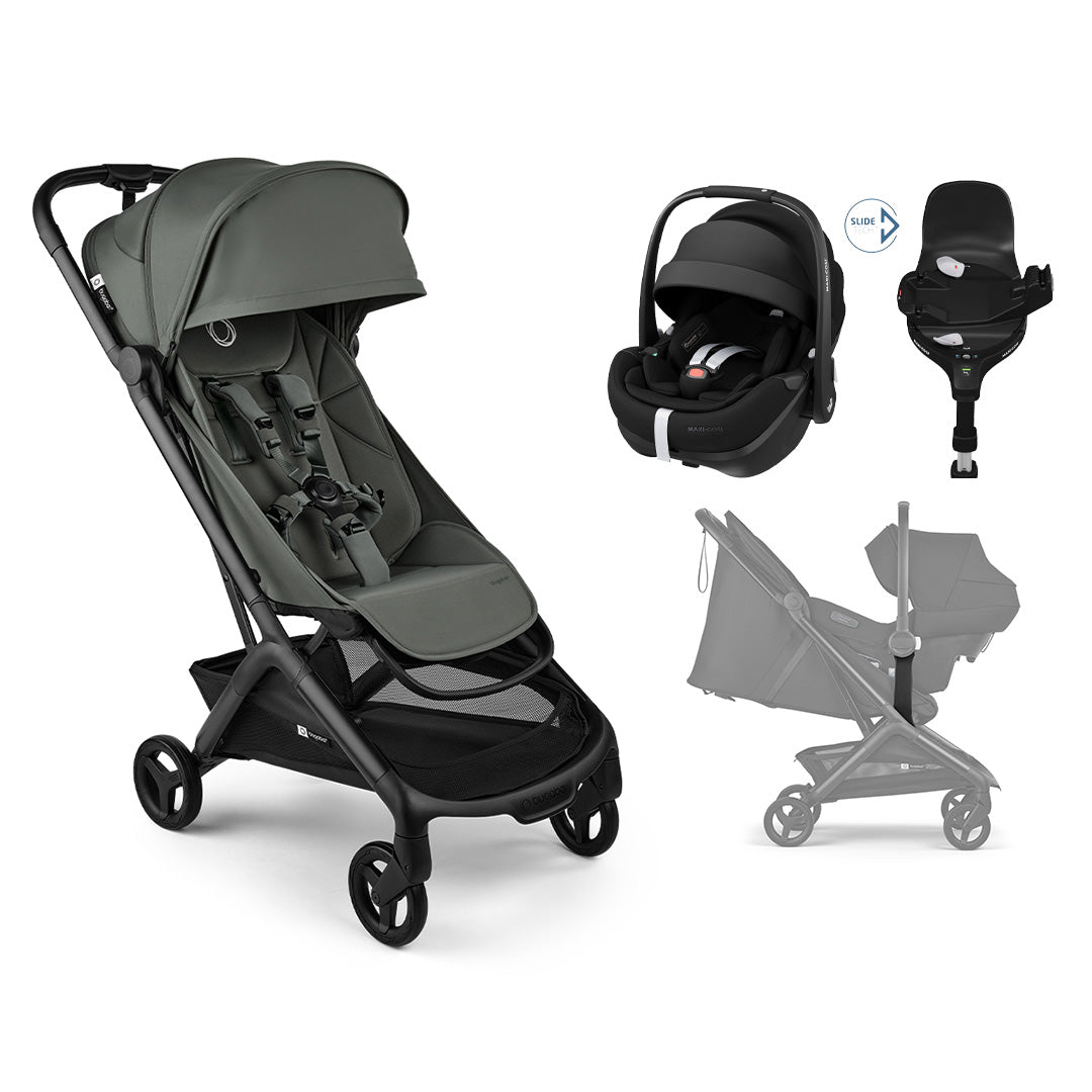 Bugaboo Butterfly 2 | Maxi Cosi Travel System-Travel Systems-Forest Green-Pebble 360 Pro 2 | Natural Baby Shower