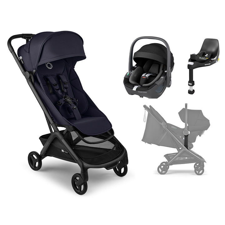 Bugaboo Butterfly 2 | Maxi Cosi Travel System-Travel Systems-Deep Indigo-Pebble 360 | Natural Baby Shower