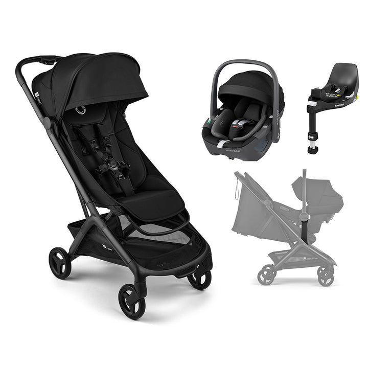 Bugaboo Butterfly 2 | Maxi Cosi Travel System-Travel Systems-Heritage Black-Pebble 360 | Natural Baby Shower