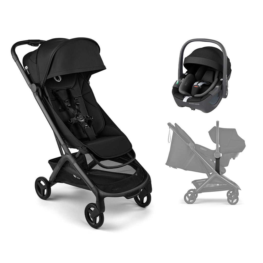 Bugaboo Butterfly 2 | Maxi Cosi Travel System-Travel Systems-Heritage Black-Pebble 360 | Natural Baby Shower