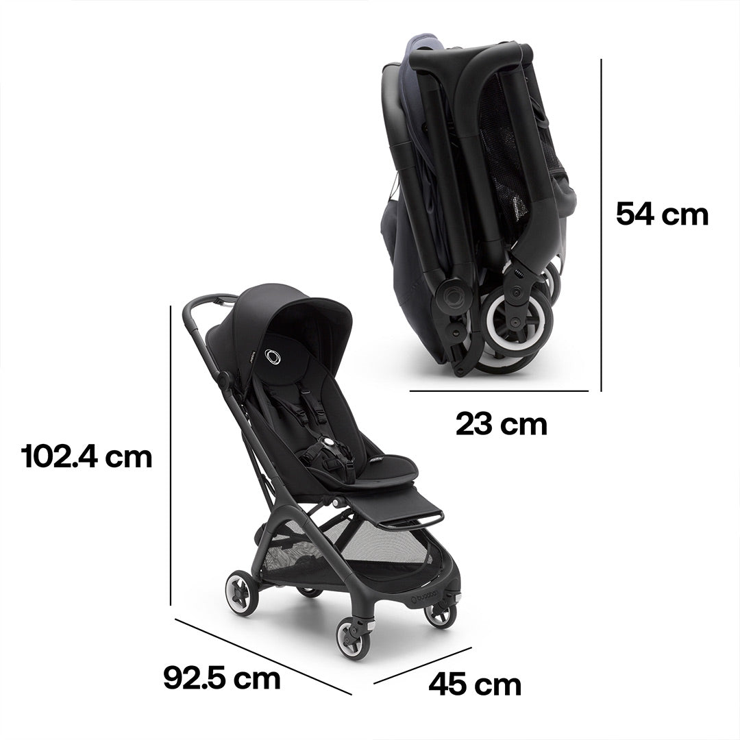 Outlet Bugaboo Butterfly Travel Pushchair Black/Midnight Black