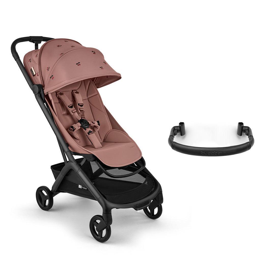 Bugaboo x Konges Sløjd Butterfly 2 Complete Compact Stroller - Dusty Pink-Strollers-Dusty Pink-With Bumper Bar | Natural Baby Shower