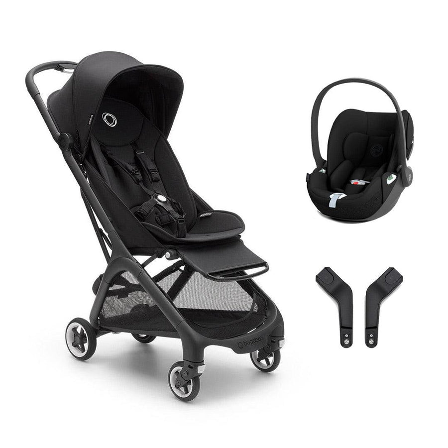 Bugaboo Butterfly + Cloud T Bundle - Midnight Black-Travel Systems-No Base- | Natural Baby Shower