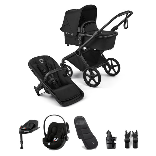 Bugaboo Cub + Cloud G3 Ultimate Newborn Bundle-Travel Systems-Heritage Black- | Natural Baby Shower