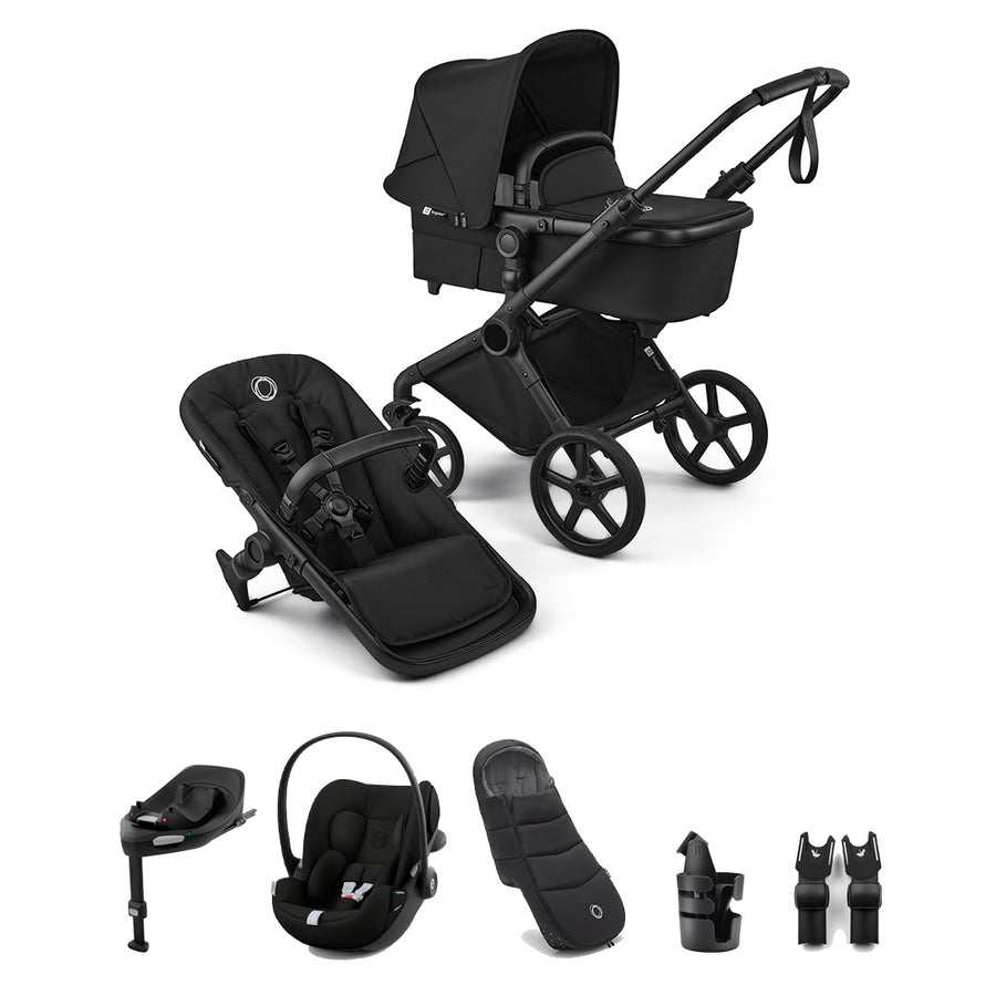 Bugaboo Cub + Cloud G3 Ultimate Newborn Bundle-Travel Systems-Heritage Black- | Natural Baby Shower