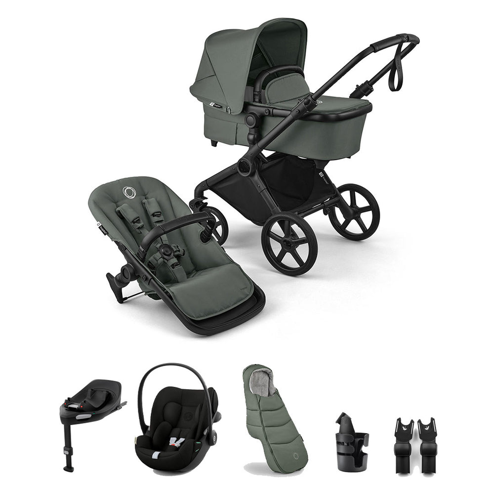 Bugaboo Cub + Cloud G3 Ultimate Newborn Bundle-Travel Systems-Forest Green- | Natural Baby Shower