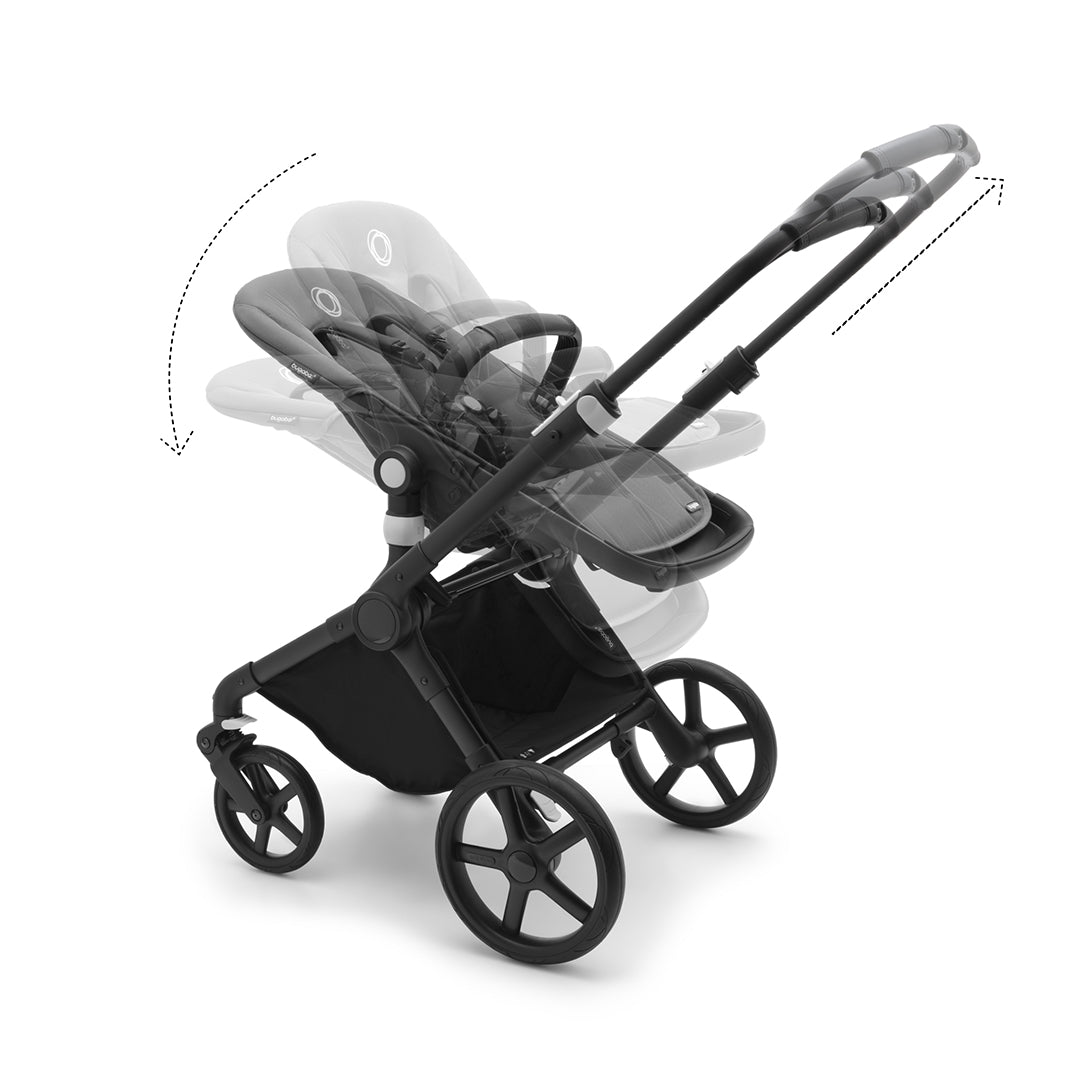 Bugaboo Fox Cub Complete Pushchair + Turtle Travel System - Midnight Black-Travel Systems-Midnight Black-No Base | Natural Baby Shower