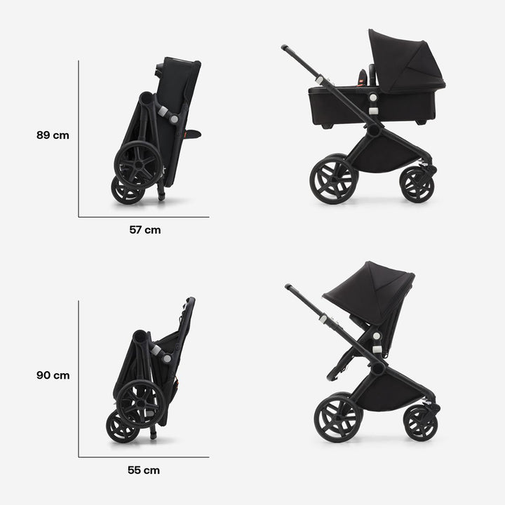 Bugaboo Fox Cub Essential Bundle - Midnight Black-Stroller Bundles-Midnight Black- | Natural Baby Shower