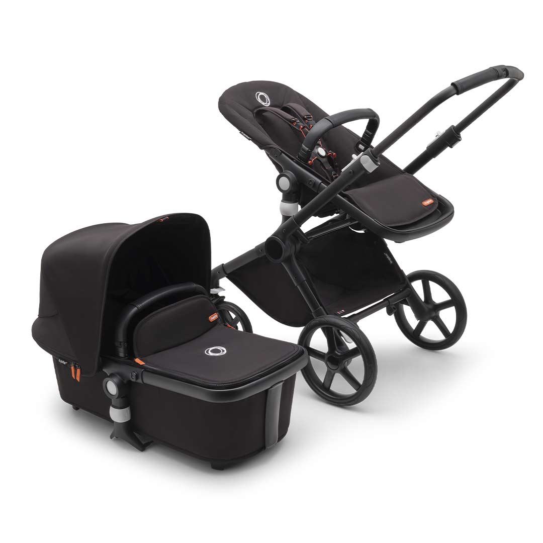 Bugaboo Fox Cub Complete Pushchair + Turtle Travel System - Midnight Black-Travel Systems-Midnight Black-No Base | Natural Baby Shower