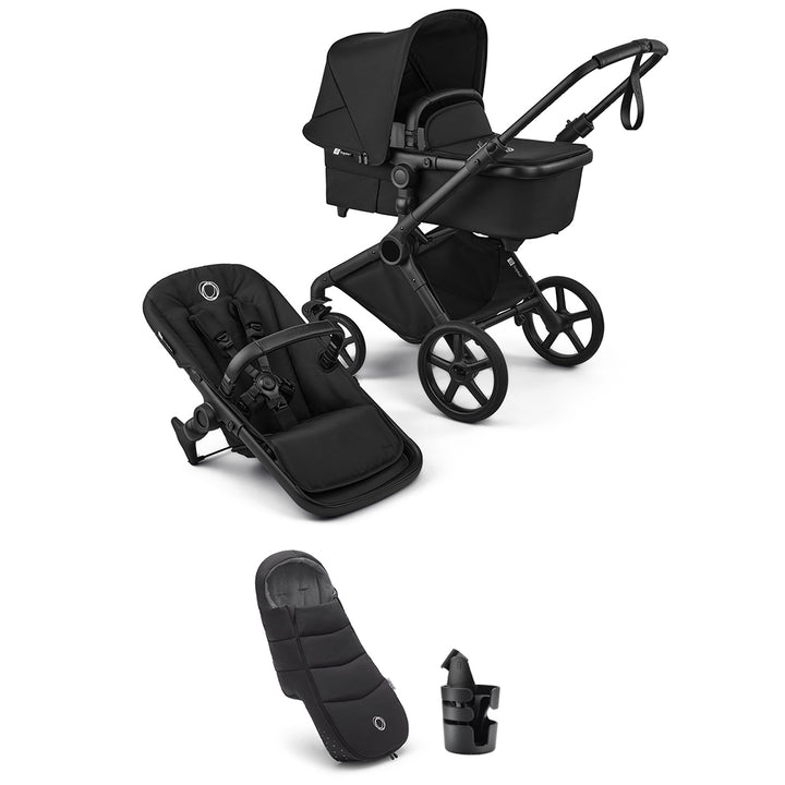 Bugaboo Cub Essential Stroller Bundle-Strollers-Heritage Black- | Natural Baby Shower