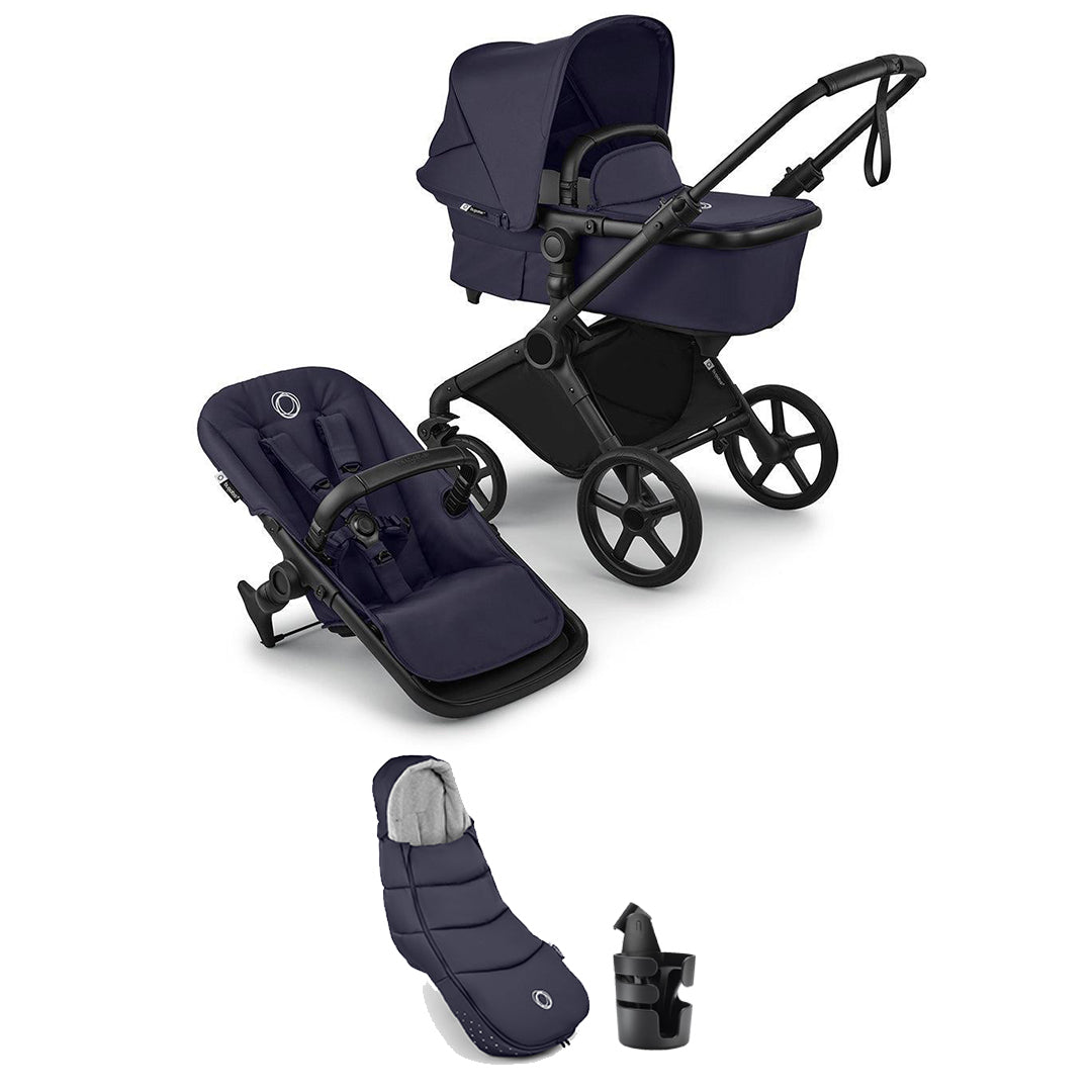 Bugaboo Cub Essential Stroller Bundle-Strollers-Deep Indigo- | Natural Baby Shower