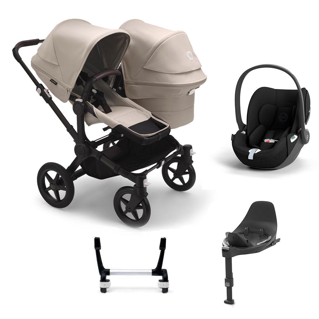 Bugaboo Donkey 5 Complete Duo Pushchair + Cloud T Travel System - Desert Taupe-Travel Systems-1x Base- | Natural Baby Shower