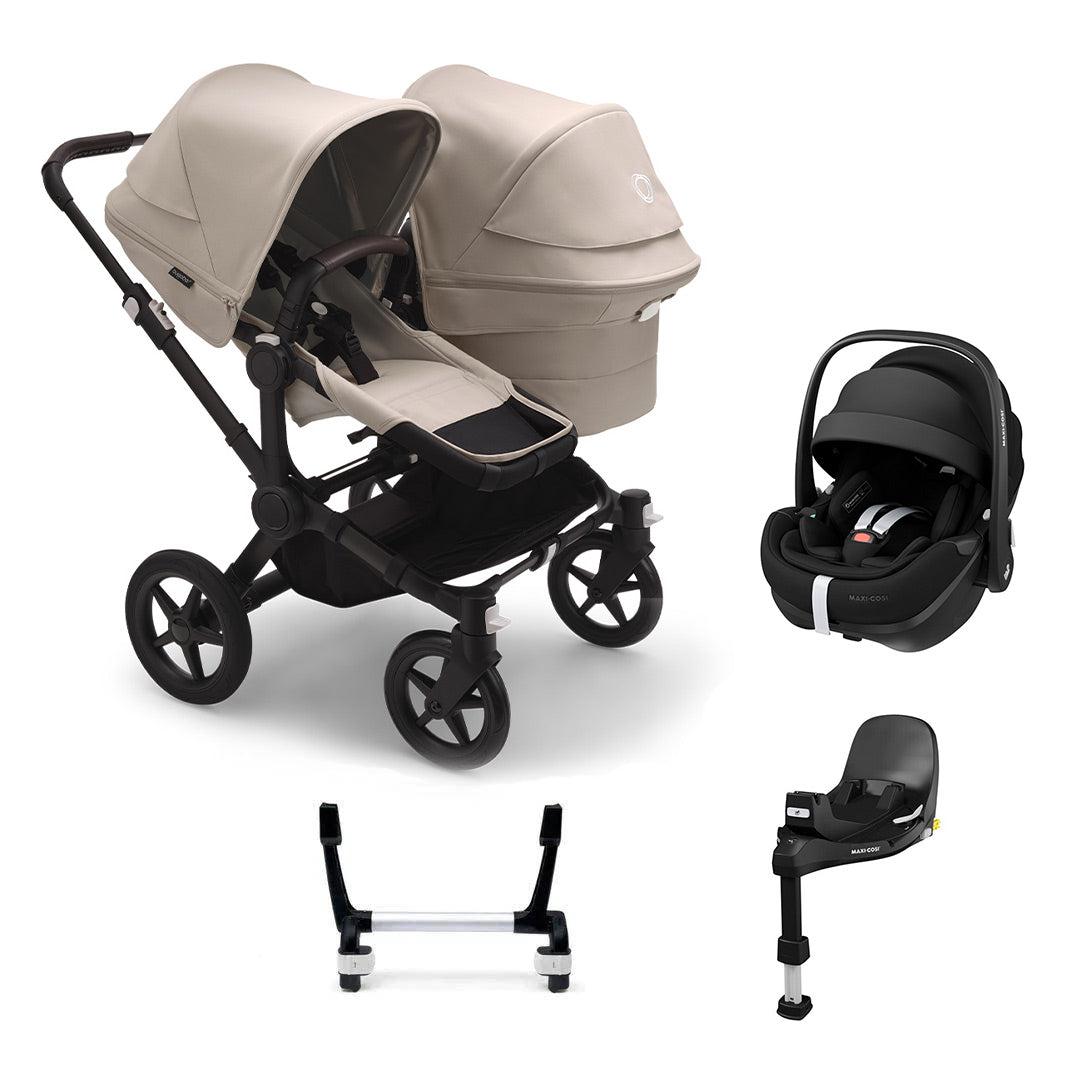 Bugaboo Donkey 5 Complete Duo Pushchair + Pebble 360 Pro Travel System - Desert Taupe-Travel Systems-1x Base- | Natural Baby Shower