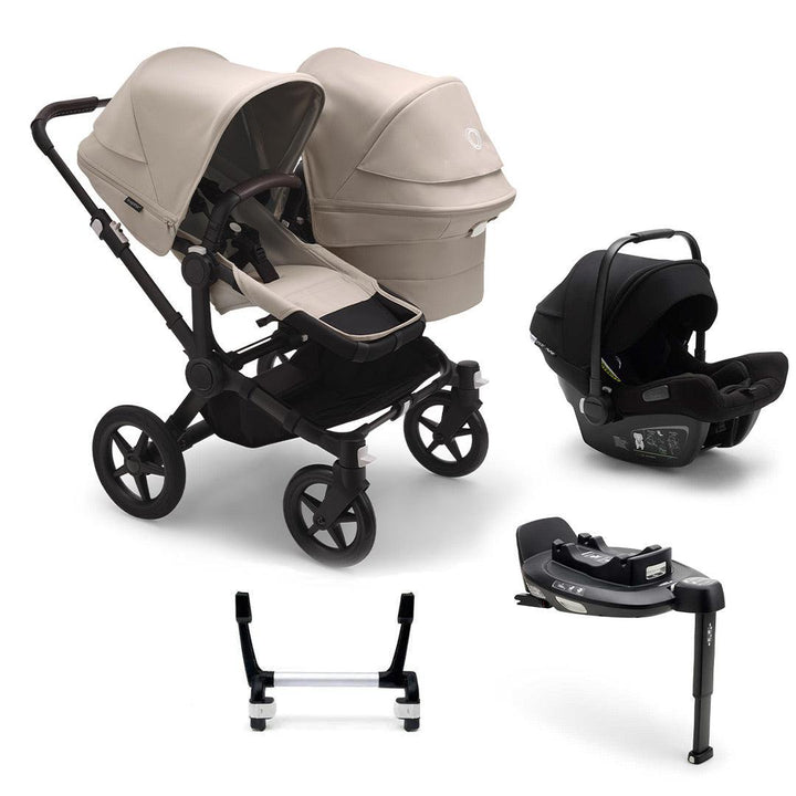 Bugaboo Donkey 5 Complete Duo Pushchair + Turtle Air Travel System - Desert Taupe-Travel Systems-1x Base- | Natural Baby Shower