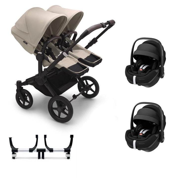 Bugaboo Donkey 5 Complete Twin Pushchair + Pebble 360 Pro Travel System - Desert Taupe-Travel Systems-No Base- | Natural Baby Shower