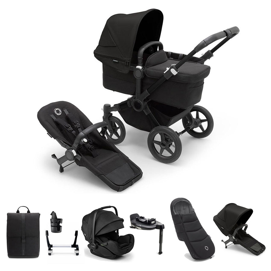 Bugaboo Donkey 5 Duo Ultimate Newborn Bundle-Travel Systems-Desert Taupe- | Natural Baby Shower