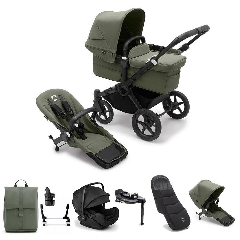 Bugaboo Donkey 5 Duo Ultimate Newborn Bundle-Travel Systems-Desert Taupe- | Natural Baby Shower