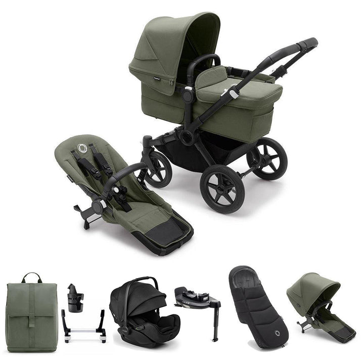 Bugaboo Donkey 5 Duo Ultimate Newborn Bundle-Travel Systems-Desert Taupe- | Natural Baby Shower