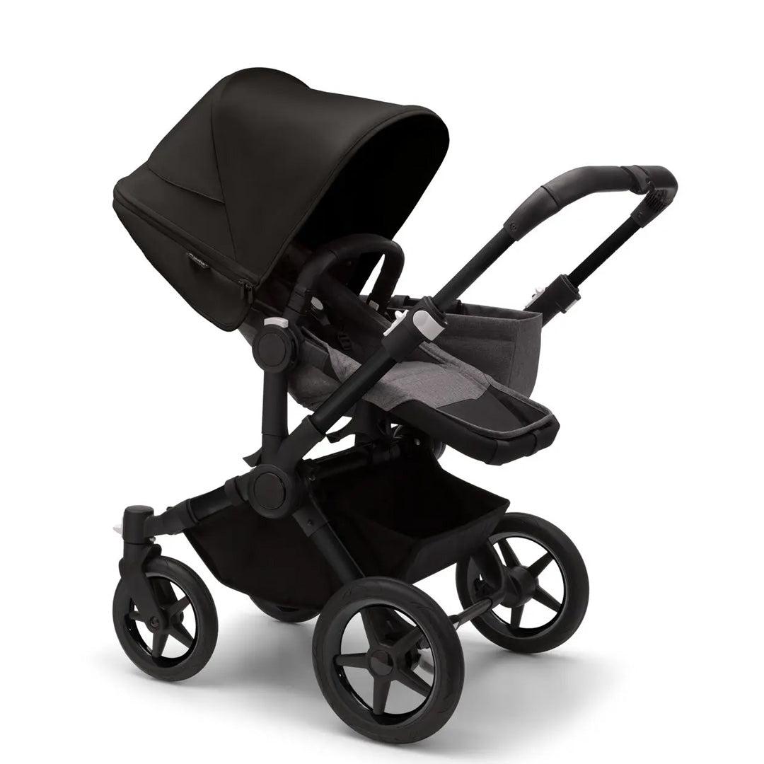 Bugaboo Donkey 5 Pushchair + CabrioFix i-Size Car Seat & Base Travel System - Black/Grey Melange-Travel Systems- | Natural Baby Shower