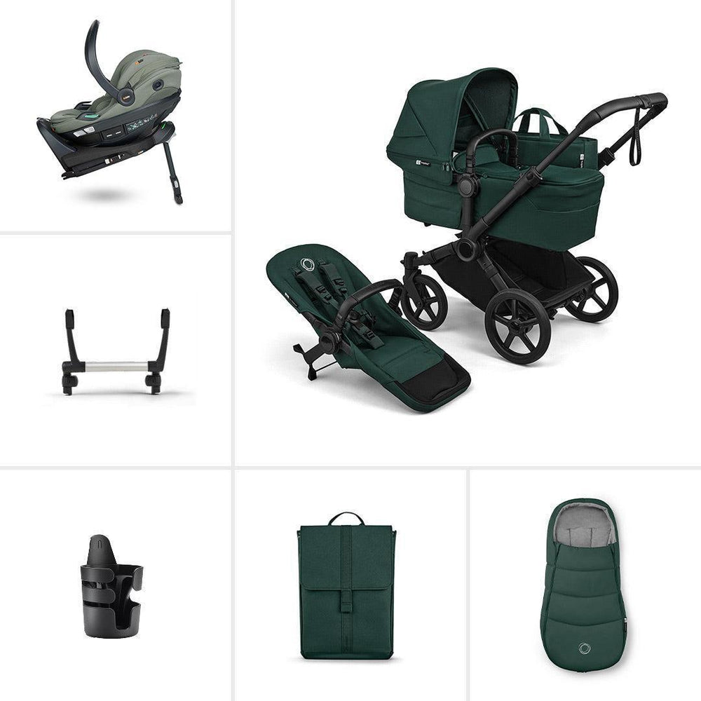 Bugaboo Donkey 6 Single Ultimate Go Beyond 2 Newborn Bundle-Travel Systems-Fern Green- | Natural Baby Shower