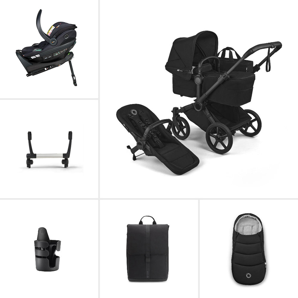 Bugaboo Donkey 6 Single Ultimate Go Beyond 2 Newborn Bundle-Travel Systems-Heritage Black- | Natural Baby Shower