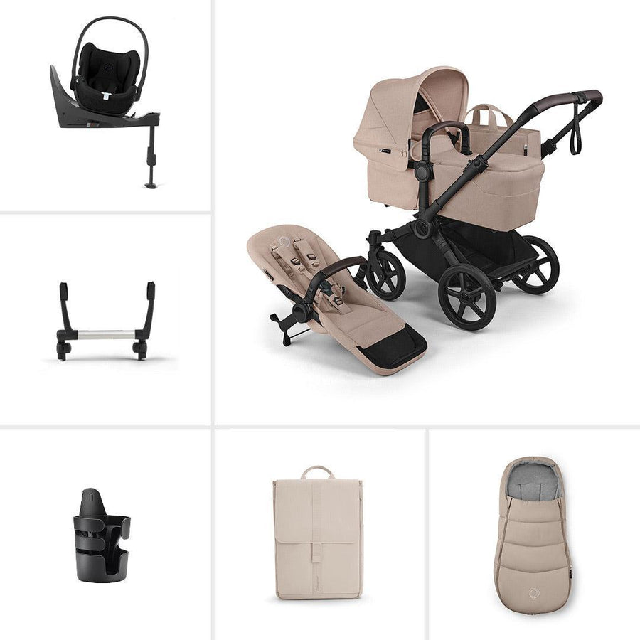 Bugaboo Donkey 6 Single Ultimate Cloud T Newborn Bundle-Travel Systems-Desert Taupe- | Natural Baby Shower