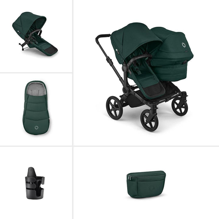 Bugaboo Donkey 6 Double Essential Stroller Bundle-Stroller Bundles-Fern Green- | Natural Baby Shower