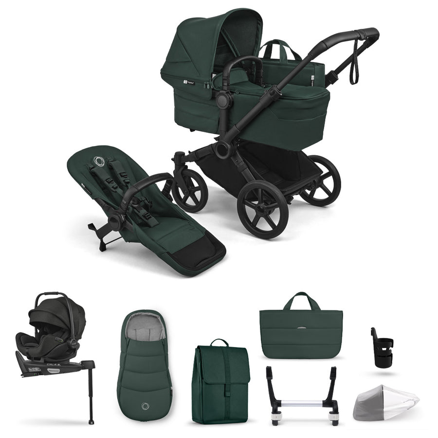 Bugaboo Donkey 6 Single Ultimate Newborn Bundle-Travel Systems-Fern Green- | Natural Baby Shower