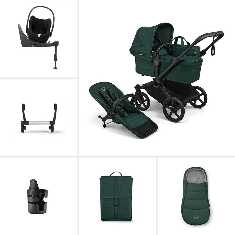 Bugaboo Donkey 6 Single Ultimate Cloud T Newborn Bundle-Travel Systems-Fern Green- | Natural Baby Shower