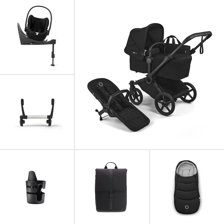 Bugaboo Donkey 6 Single Ultimate Cloud T Newborn Bundle-Travel Systems-Heritage Black- | Natural Baby Shower