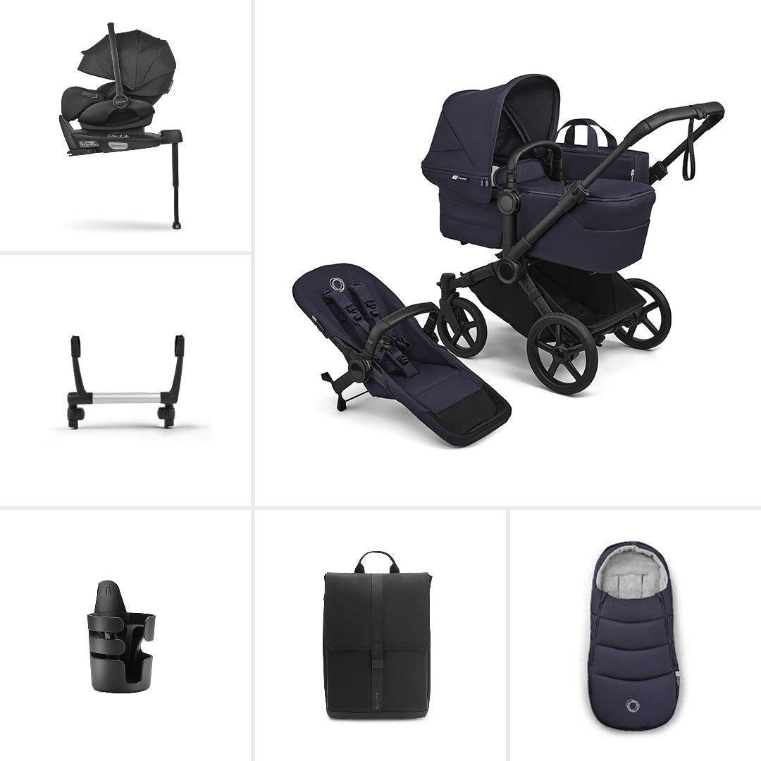 Bugaboo Donkey 6 Single Ultimate Newborn Bundle-Travel Systems-Deep Indigo- | Natural Baby Shower