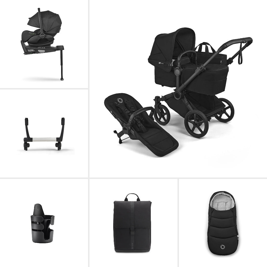 Bugaboo Donkey 6 Single Ultimate Newborn Bundle-Travel Systems-Heritage Black- | Natural Baby Shower