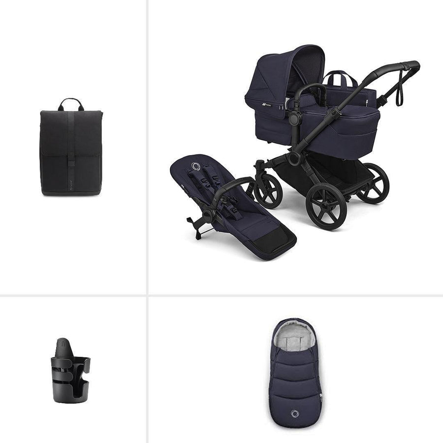 Bugaboo Donkey 6 Single Essential Stroller Bundle-Stroller Bundles-Deep Indigo- | Natural Baby Shower