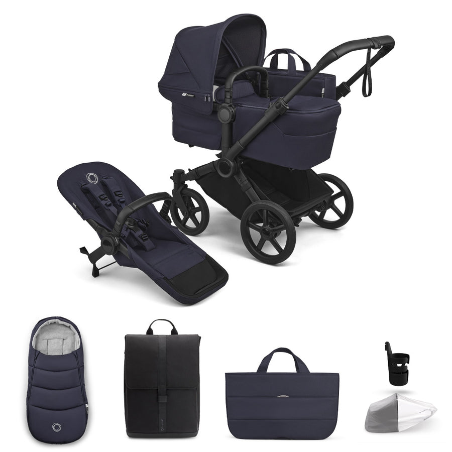 Bugaboo Donkey 6 Single Essential Stroller Bundle-Stroller Bundles-Deep Indigo- | Natural Baby Shower