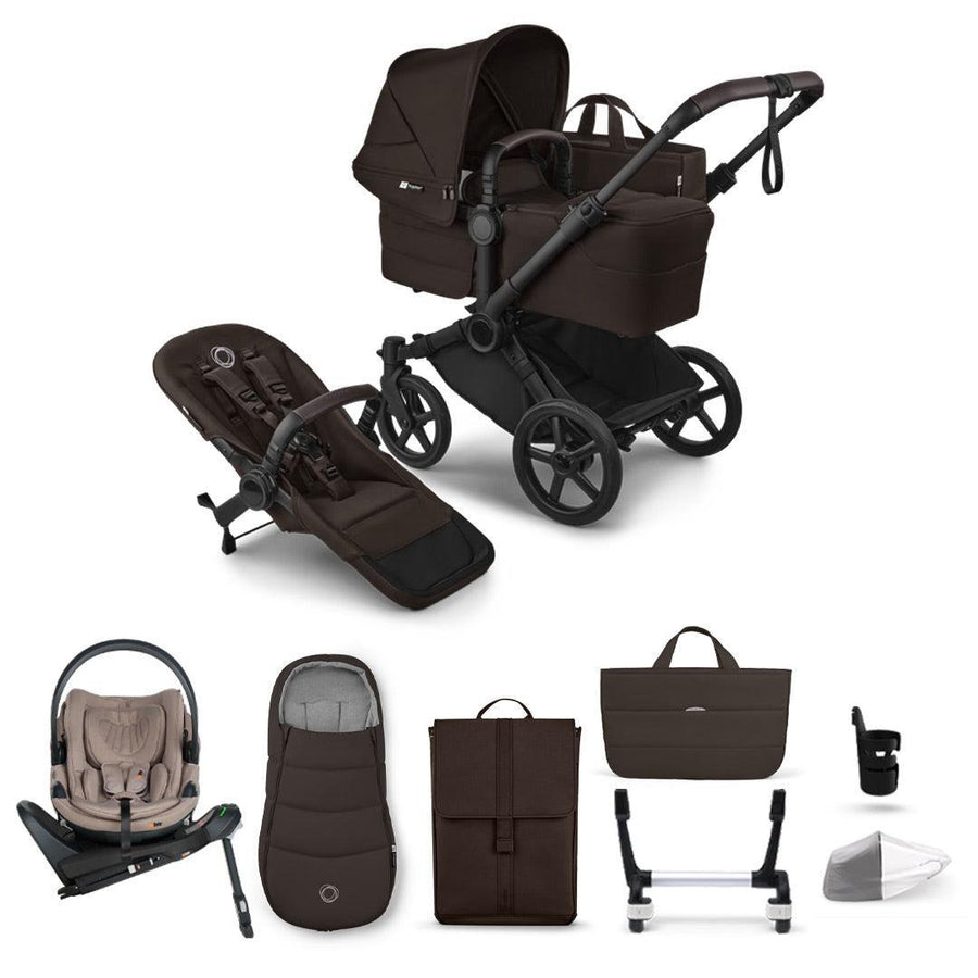 Bugaboo Donkey 6 Single Ultimate Go Beyond 2 Newborn Bundle-Travel Systems-Cocoa Brown- | Natural Baby Shower