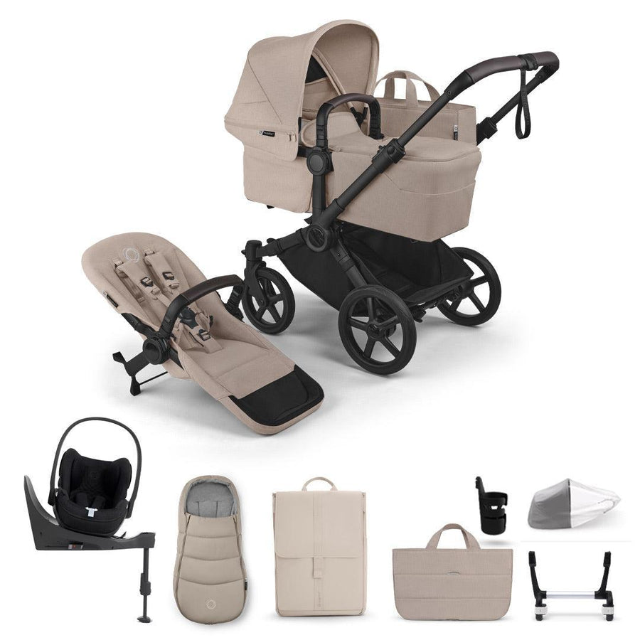 Bugaboo Donkey 6 Single Ultimate Cloud T Newborn Bundle-Travel Systems-Desert Taupe- | Natural Baby Shower