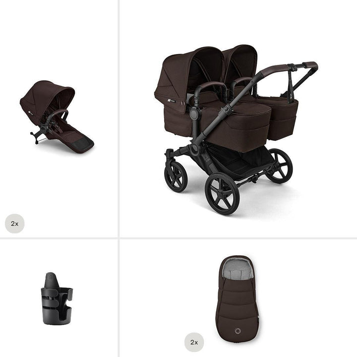 Bugaboo Donkey 6 Twin Essential Stroller Bundle-Stroller Bundles-Cocoa Brown- | Natural Baby Shower