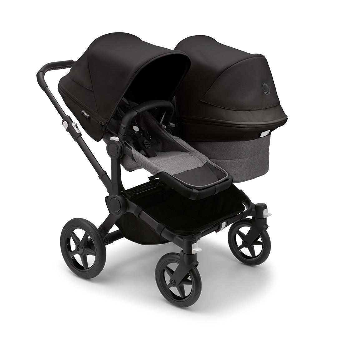 Bugaboo Donkey 5 Duo Pushchair-Strollers-Black/Grey Melange/Midnight Black- | Natural Baby Shower