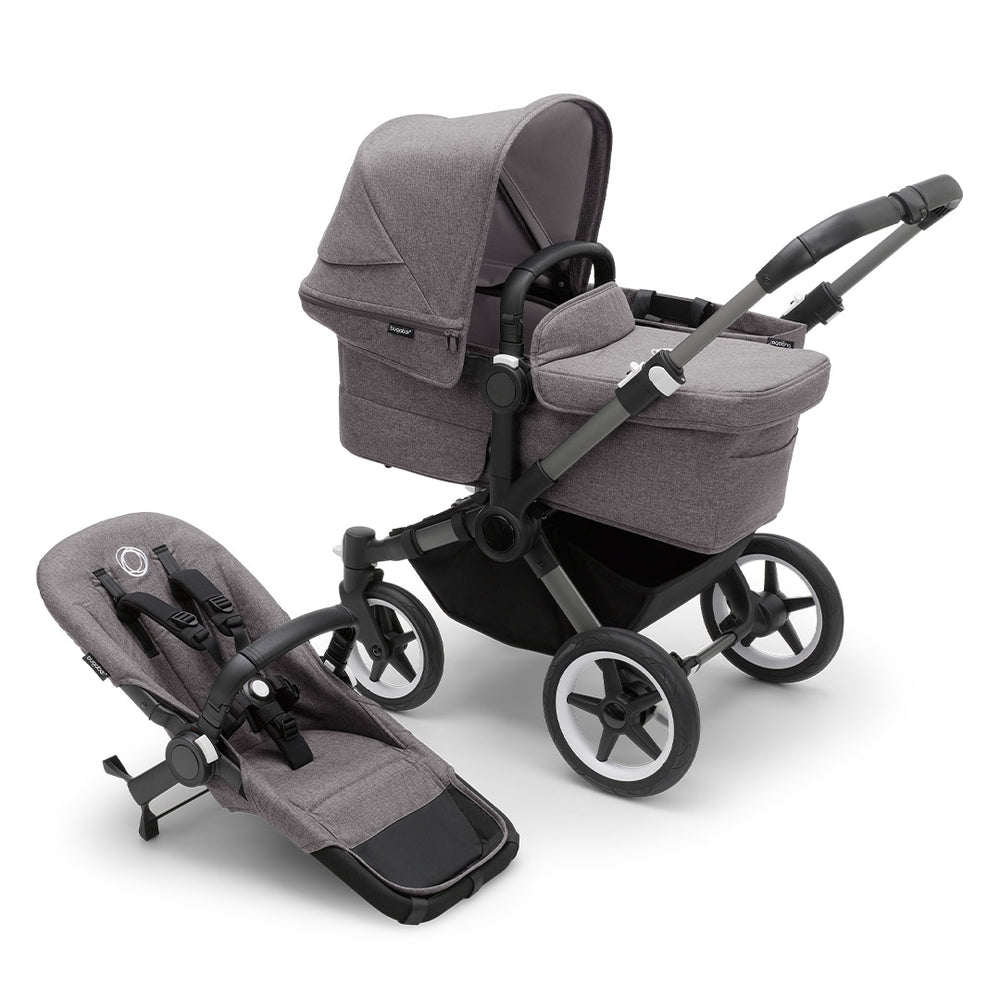 Bugaboo Donkey 5 Mono Pushchair-Strollers-Graphite/Grey Melange/Grey- | Natural Baby Shower