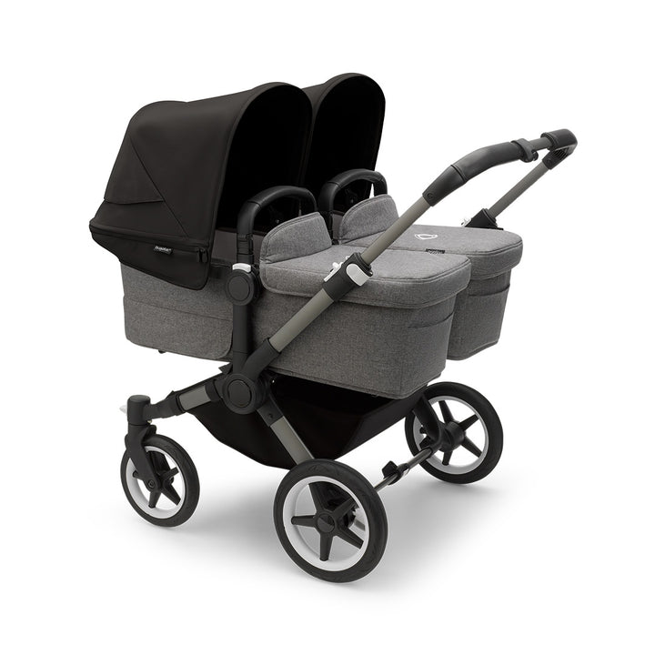 Bugaboo Donkey 5 Twin Pushchair-Strollers-Graphite/Grey Melange/Midnight Black- | Natural Baby Shower
