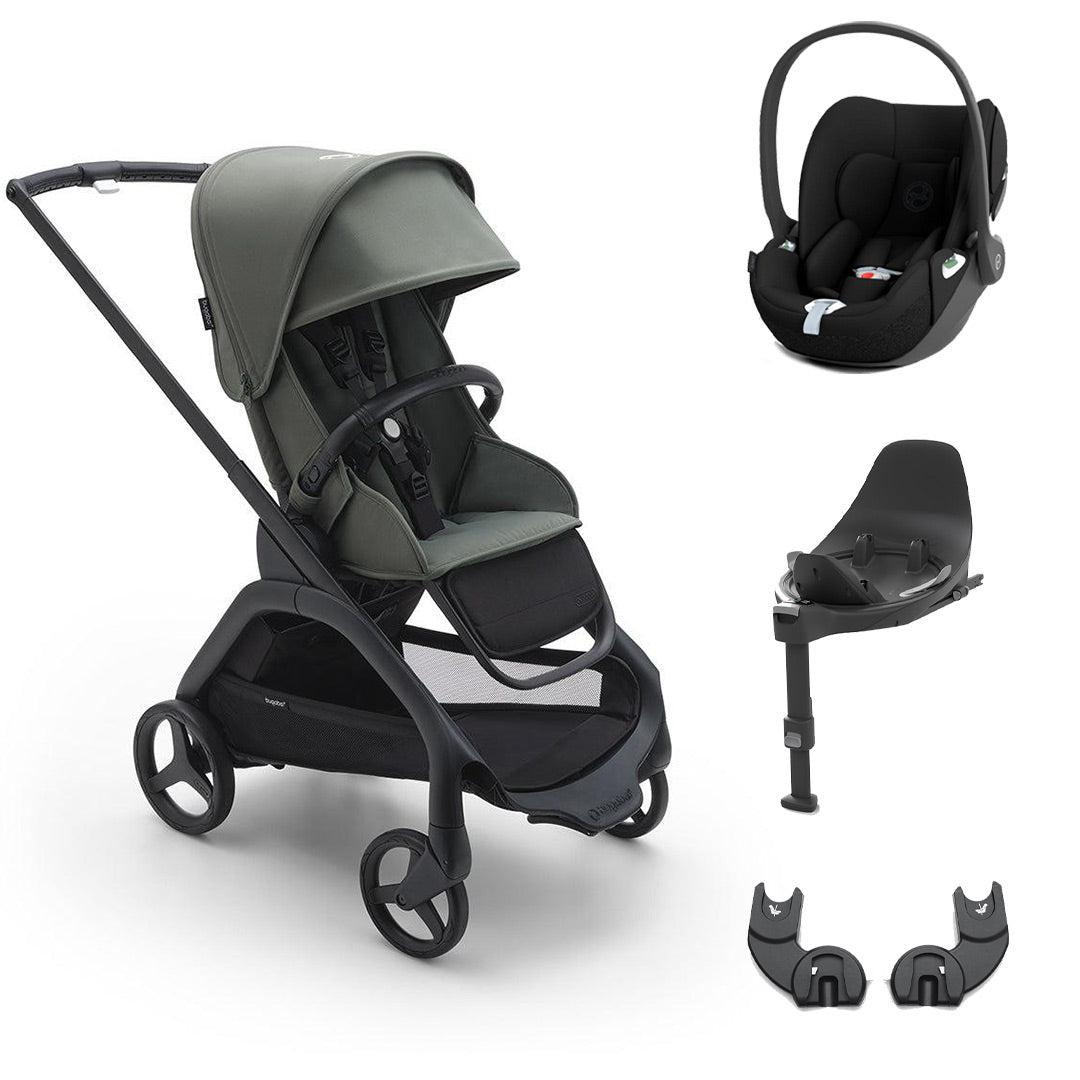 Bugaboo Dragonfly + Cloud T Travel System - Forest Green-Travel Systems-Base T- | Natural Baby Shower